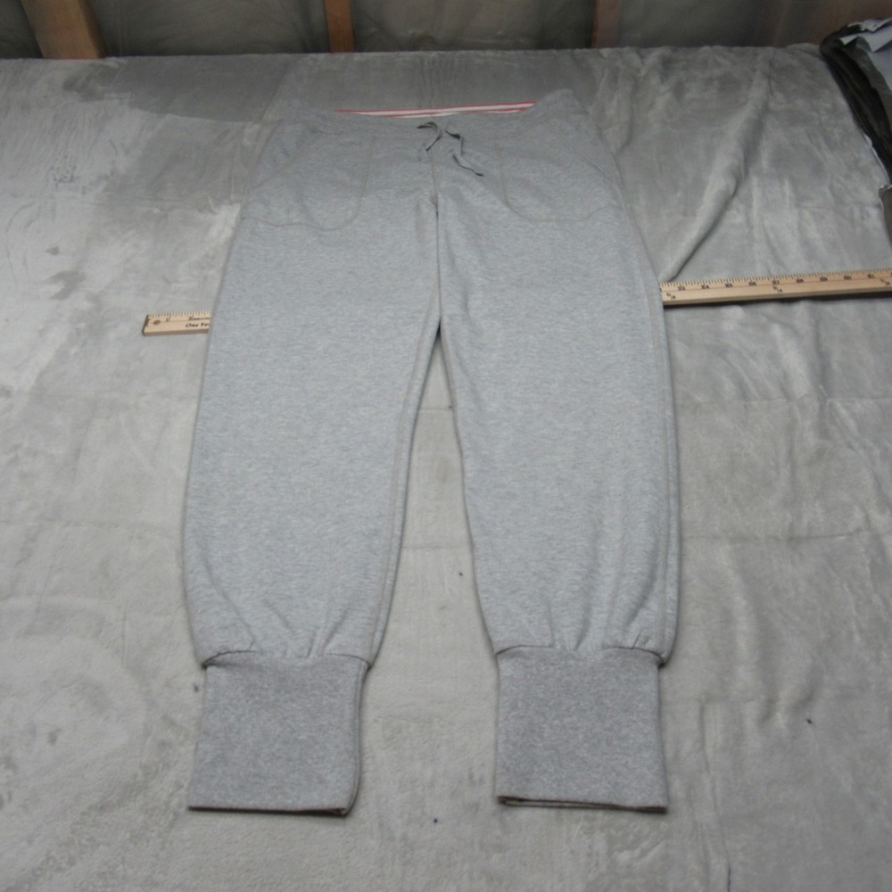 Patagonia Ahnya Pants Women Small Gray Fleece Drawstring Jogger Sweatpants 32x27